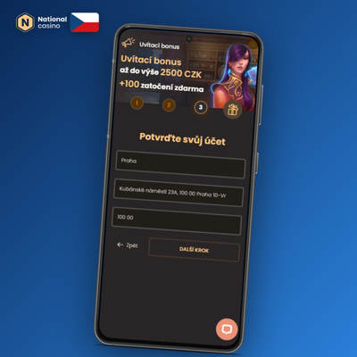 Rychlá registrace v National Casino CZ přes účet Google jedním kliknutím