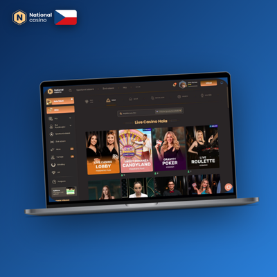 Stovky slotů od NetEnt a Pragmatic Play dostupné v National Casino na počítači